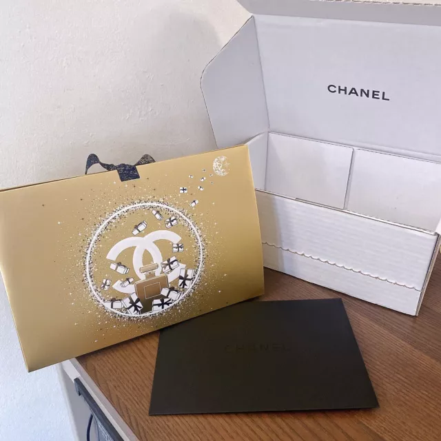 Lot of 3 Chanel Gift Boxes w/ Tissue Sticker & Shreds YY239