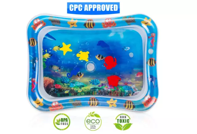 Inflatable Tummy Time Water Mat Play for Kids Children Infants Toddlers Baby