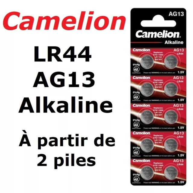 AG13, Piles alcalines AG13 Camelion, blister de 10 piles