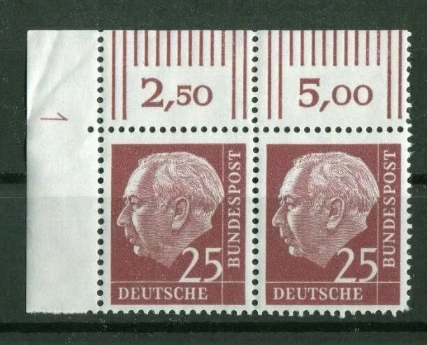 Bund 186 x DZ 1 postfrisch mit Druckerzeichen waagerechtes Paar Michel 180,00 €