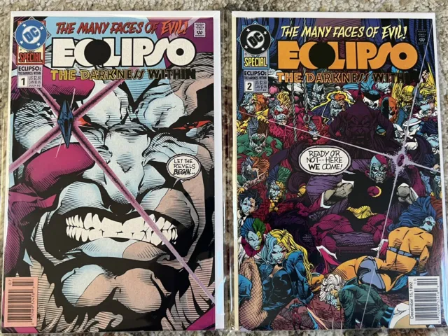 Eclipso the Darkness Within #1-2 VF/NM newsstand variant keith giffen bart sears