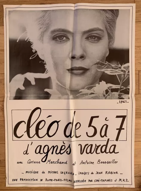 Rare affiche Cinema Originale  « Cléo de 5 à 7 » Agnès Varda 50x70cm -