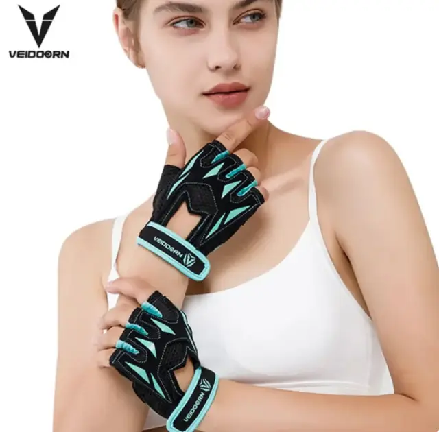 Weight Lifting Half Finger Gym Glove M -  Workout Wrist Support Exercise Gloves
