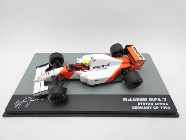 Mclaren Honda MP4/7 Ayrton Senna #1 Alemania Gp 1992 1/43 IXO Atlas F1 Fórmula