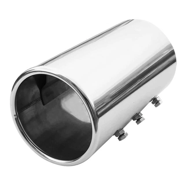 2.5" 63mm Entrée Double Pointe Silencieux 3"Sortie Acier Inoxydable Voiture Arrière Throat Double Echappement
