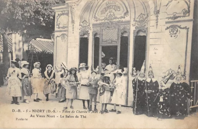 Cpa 79 Niort / Fetes De Charite / Mai 1912 / Au Vieux Niort / Le Salon De The