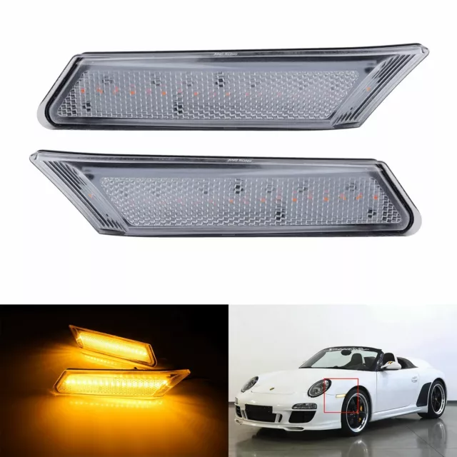 Clair LED Clignotants Côté Repetiteur Pour Porsche 911 Boxster Cayman 987 05-12