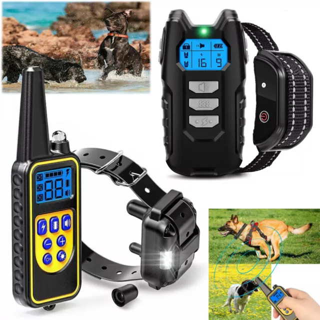 Rechargeable LCD Screen Dog Training Collar Remote Anti Bark No Barking Shock