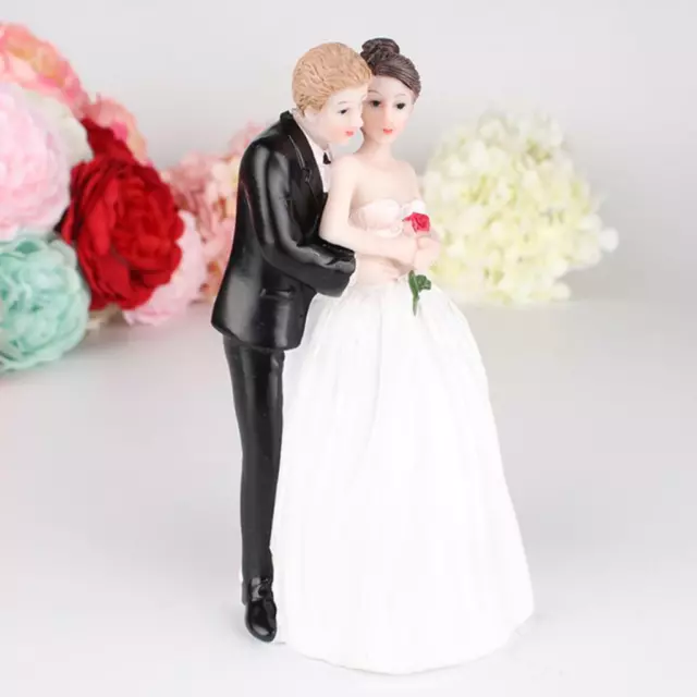 Sposi Romantici Cake Topper Coppia Abbraccio Bacio Decor 3