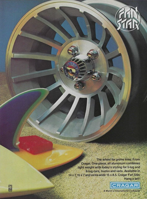 1978 Cragar Fan Star Ad Mag Wheel Vintage Magazine Advertisement Surfboard 78
