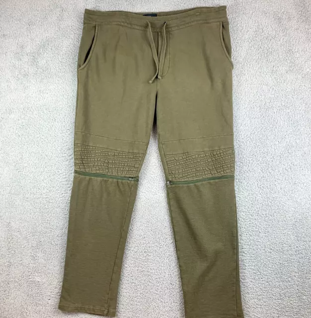 Jetlag Sweatpants Mens XXL 2XL Green Convertible Shorts Streetwear Baggy Loose