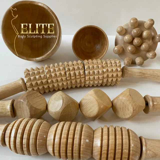 WOOD THERAPY TOOLS Maderoterapia Colombiana kit 7 Pc Body Sculpting