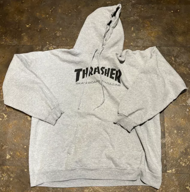 Men’s Grey Thrasher Hoodie Size XL Skate Skateboarding