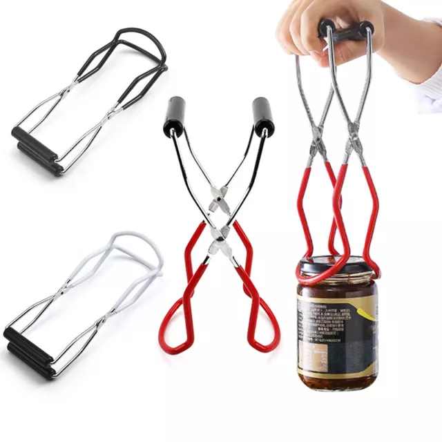 Canning Jar Lifter Grip Handle Tongs Clip Heat Resistance Anti-clip Gl'AW