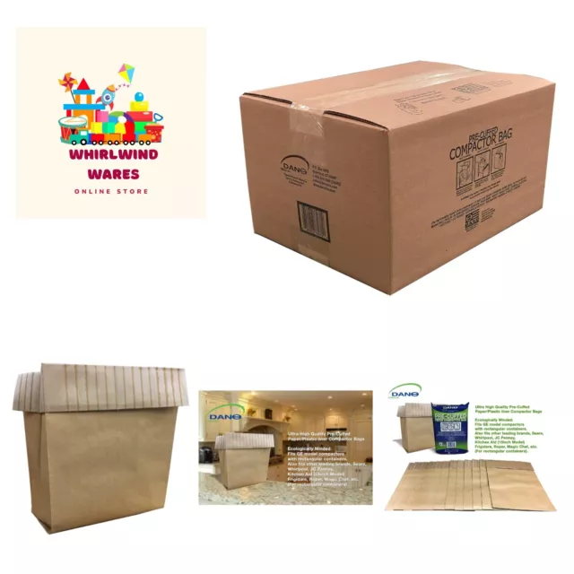 66 ISE InSinkErator Trash Compactor Bags Pre-Cuffed Paper Built-In