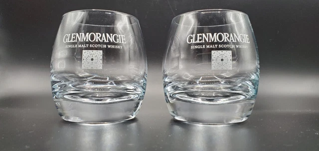 Glenmorangie Single Malt Scotch Whisky Rocks Glasses set of 2 Barware Heavy