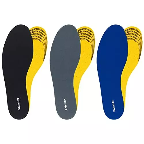 3 Pairs Memory Foam Insoles for Men Super Soft Thin Shoe Inserts for Sneaker