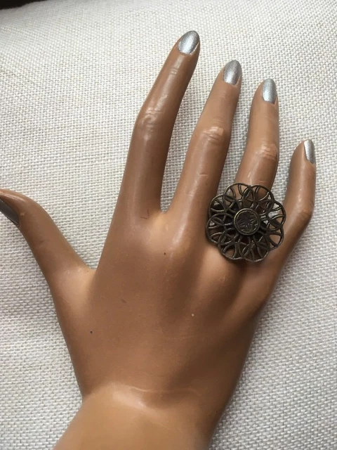 Bague Tribu Rigaux En étain Argenté Vieilli - Neuf Avec étiquettes, Style Tribal