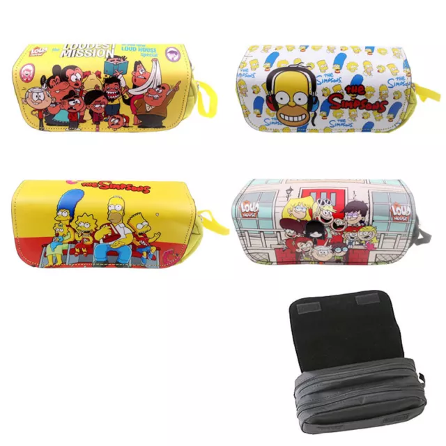 Cartoon The Simpsons Pencil Case Stationery Storage Bags Makeup Cosmetic Bag