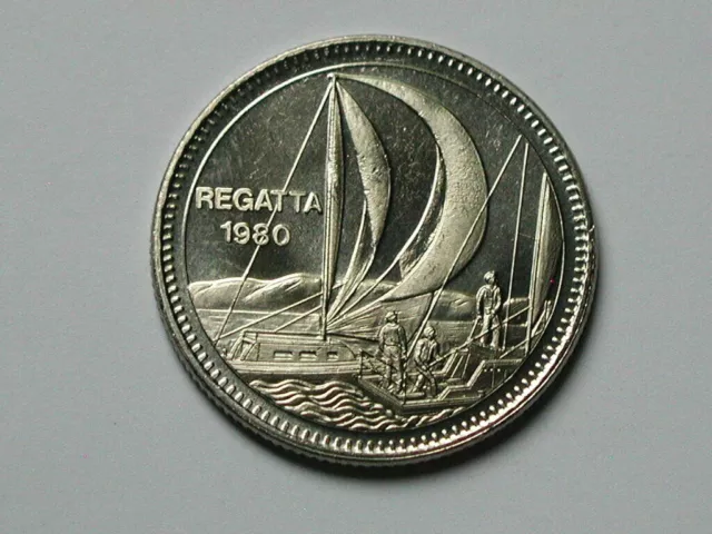 Kelowna BC CANADA 1980 Trade DOLLAR Token for Sailing Regatta Sailboat Race