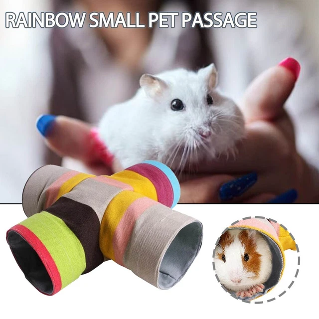Hamster Guinea Pig Play Tunnel Toy Rat Cage Hedgehog Tube Chinchilla House G