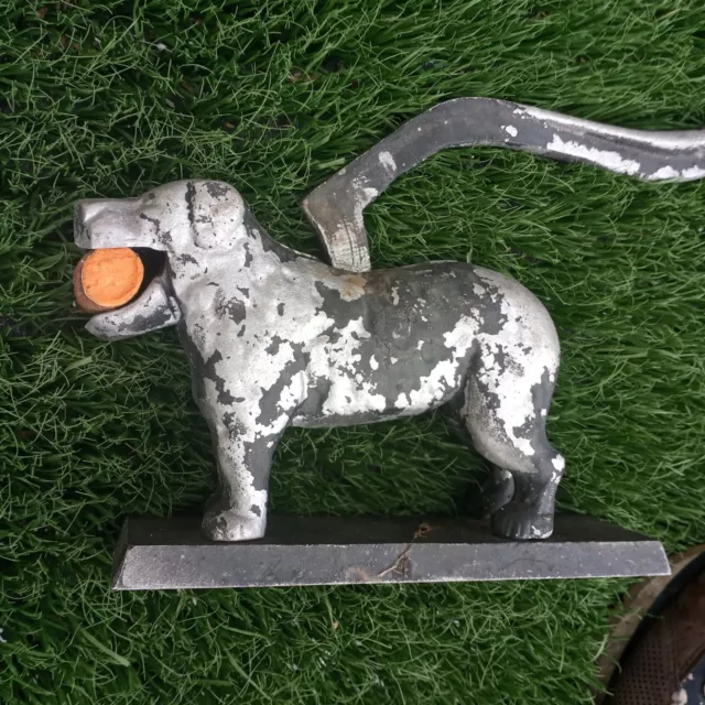 Vintage Antique Cast Iron USA Dog Nuts Breaker Collectible Statue Toy Tools VTG