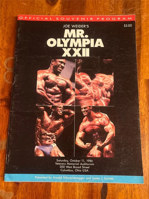 ARNOLD SCHWARZENEGGER 1986 MR OLYMPIA bodybuilding muscle contest