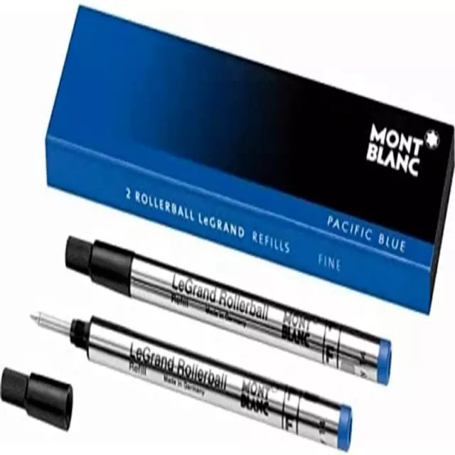 Montblanc Rollerball LeGrand Refills (F) 2 Count (Pack of 1), Pacific Blue
