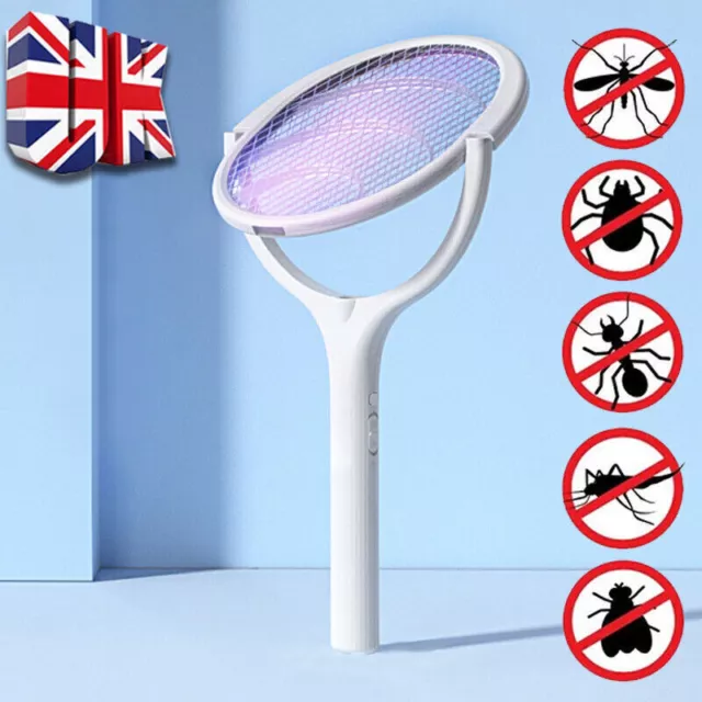 Electric Fly Zapper Killer Racket Bug Mosquito Insect Pest Swatter Wasp Trap Bat