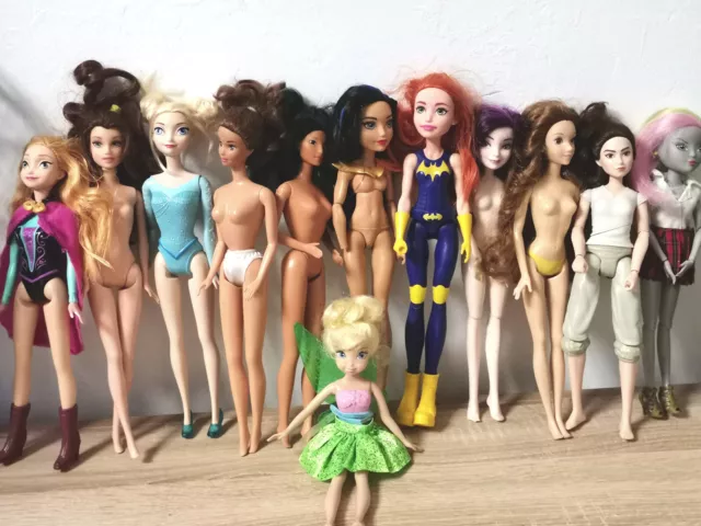 Lot poupée barbie disney et dc