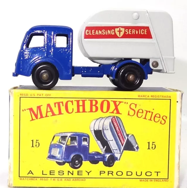 Lesney Matchbox No. 15 Tippax Refuse Collector Truck - Near Mint Boxed