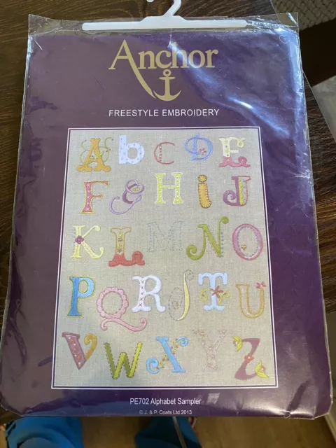 Anchor Freestyle Embroidery Kit PE702 Alphabet Sampler Coats 2013 Hungary SEALED