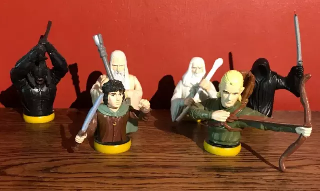 Lotr Lord Of The Rings Burger King Fellowship Set Of 6 Character Bust Figures