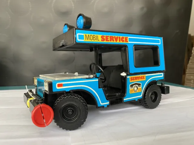 DDR Blechspielzeug MSB Mobile Jeep uni in OVP vintage Spielzeug