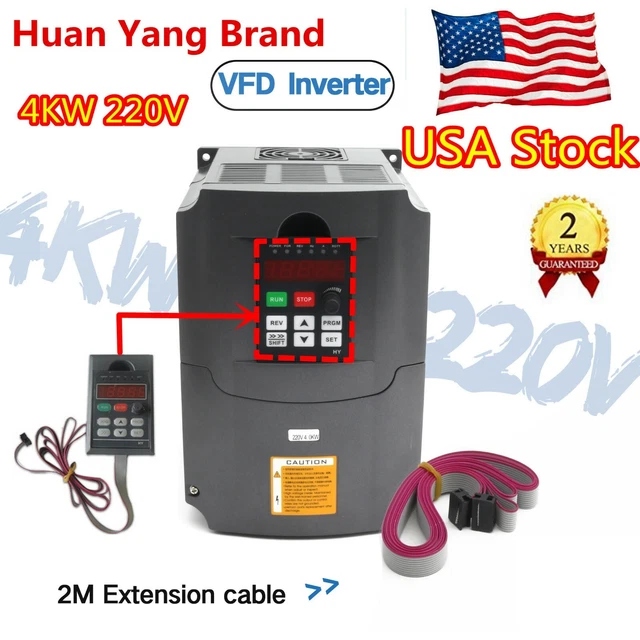 VEVOR 5HP 4KW 220V VFD Variable Frequency Drive Inverter VSD single to ...