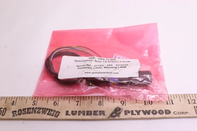 Global Beta TX Laser Diode Module 670nm 2.8mW Standard Lens 1060-13-000