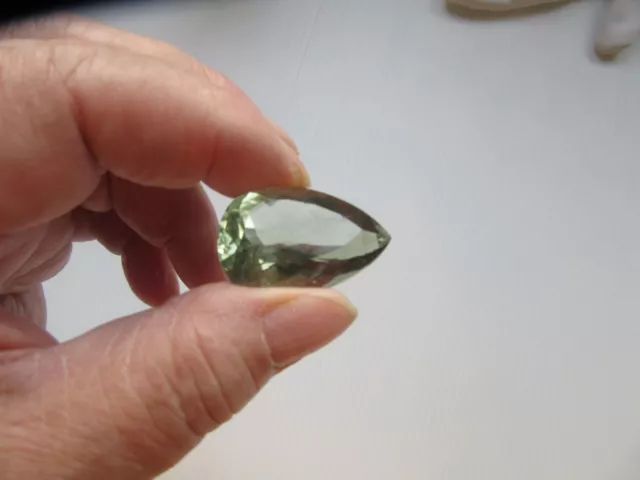 60.78ct gorgeous green amethyst .pear shape loose gem stone