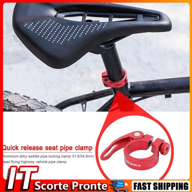 Morsetto Reggisella Bici Sgancio Rapido 31.8mm - Lega Alluminio Per Tutte Le Biciclette - Foto 2