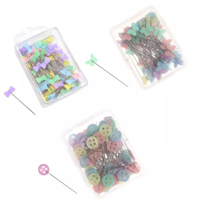 50/100 Sewing Pins Multicolor Pins Dressmaker Decoration Long Straight Hemming