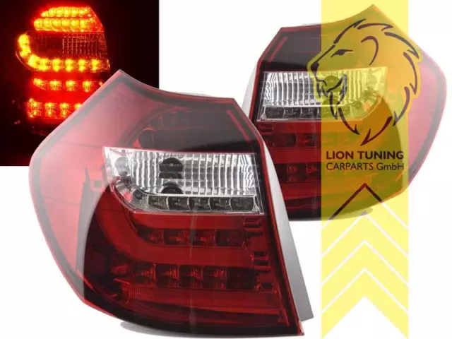 Light Bar LED Rückleuchten Heckleuchten für BMW 1er E87 rot schwarz smoke