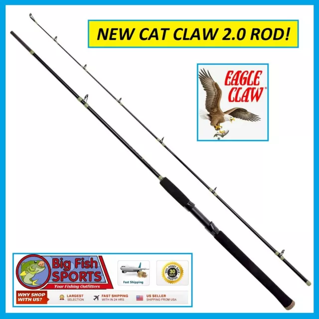 EAGLE CLAW BRAVE EAGLE 3' Ice Fishing Spinning Rod #BRV202-3 FREE
