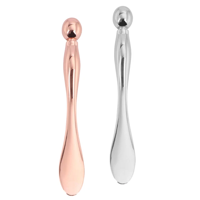 2 Pcs Zinc Alloy Eye Cream Stick Girl Cosmetic Spoon Facial Spatula
