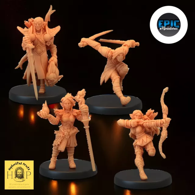 Epic Miniatures Elfi | D&D | Fantasy 28mm | 4k | Tavolo Dungeon and Dragons