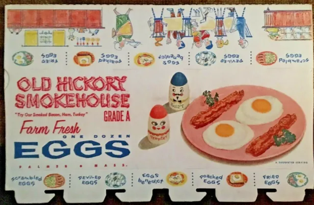 Vintage Old Hickory Smokehouse One Dozen Egg Carton w/ Salty & Peppery Pictured!