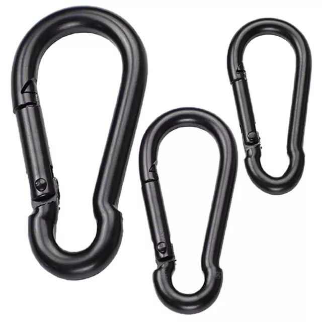 Metal Keychain Clip Hooks D Carabiner Hooks Connector Jewelry Making Key Ring-EL