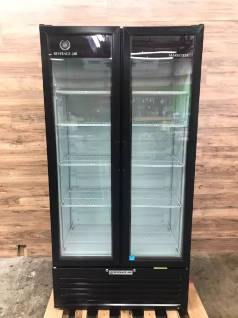 2020 Beverage Air MT34-1 2-Section Glass Door Merchandiser Refrigerator, 115 V