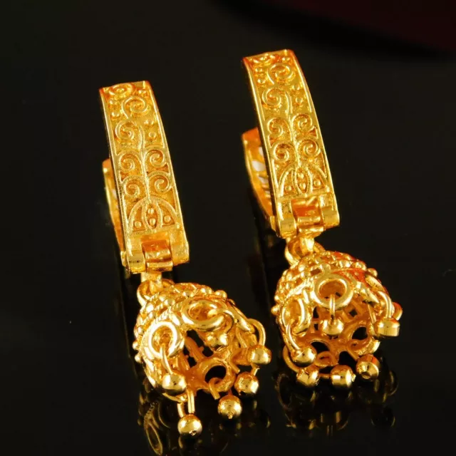 Hot Selling Jhumka Earring 18K Gold Plated Bollyoood Wedding Drop Dangle Jewelry