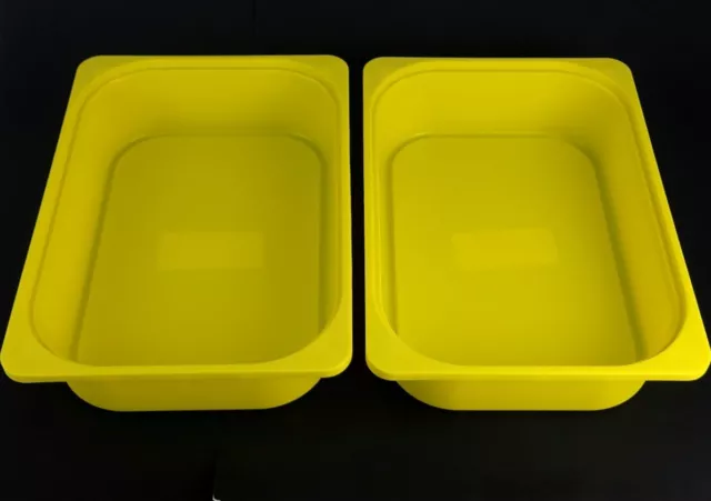 (Lot of 2) Ikea Trofast Storage Box Yellow 16 ½ x 11 ¾ x 4 " New 503.080.02