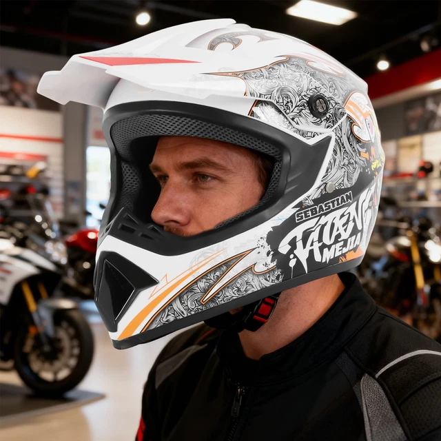 Casque Modulable avec Double Pare-Soleil, Casque De Moto