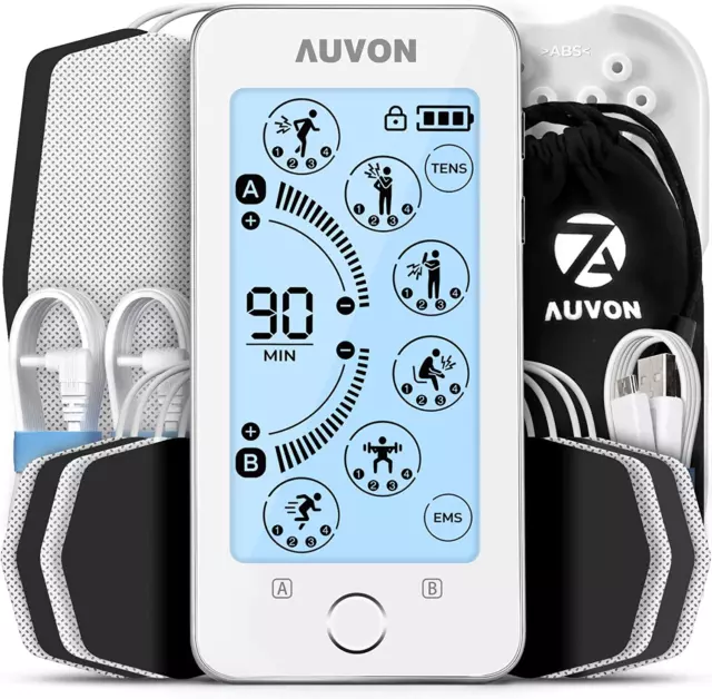 AUVON Touchscreen TENS EMS Electrostimulateur Musculaire, Rechargeable Electrost 2